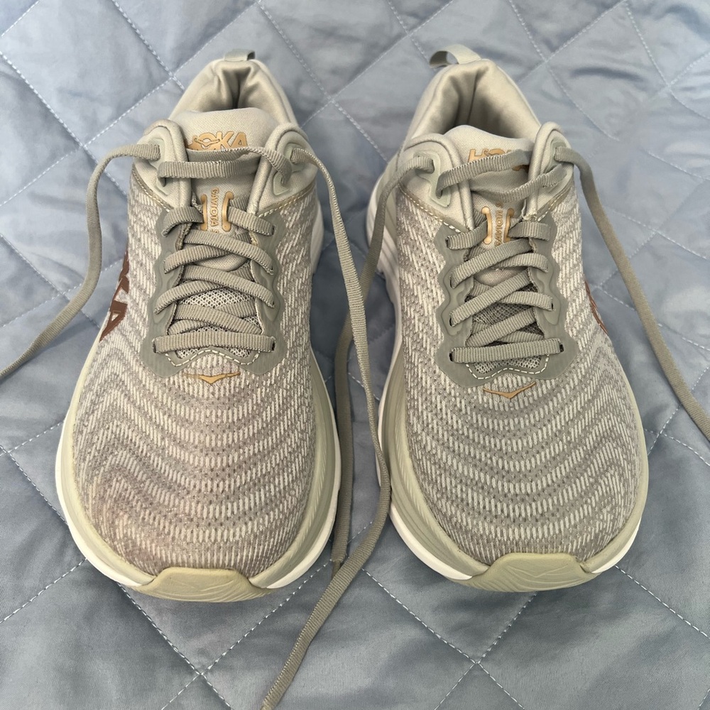 Hoka Gray blueish Athletic Shoes